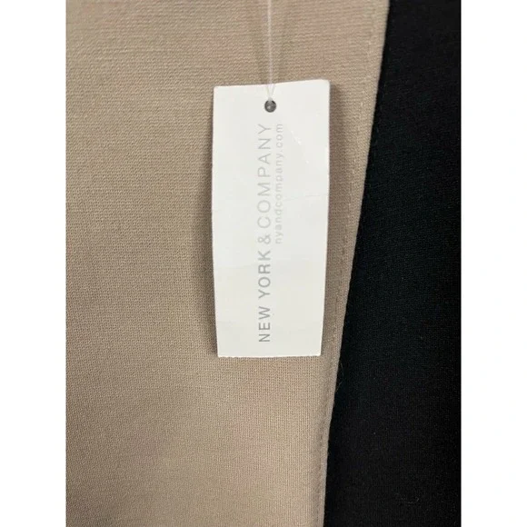New York & Company Woman's Sheath Dress Tan & Black Color‎ Block Size Medium NWT - Picture 2 of 12